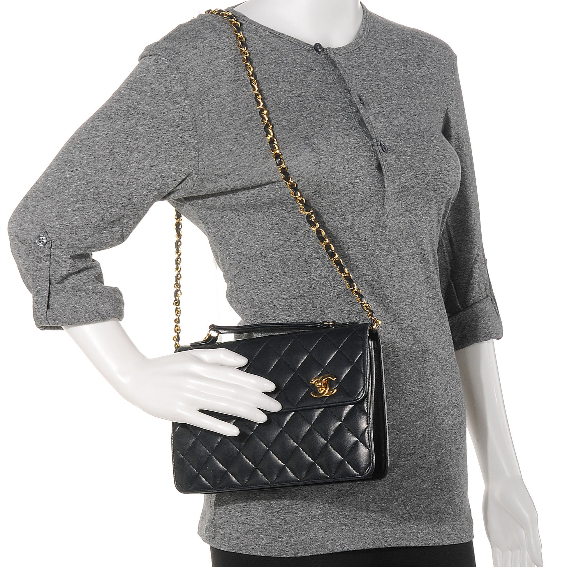 Chanel Lambskin Small CC Flap Black 2 of 7