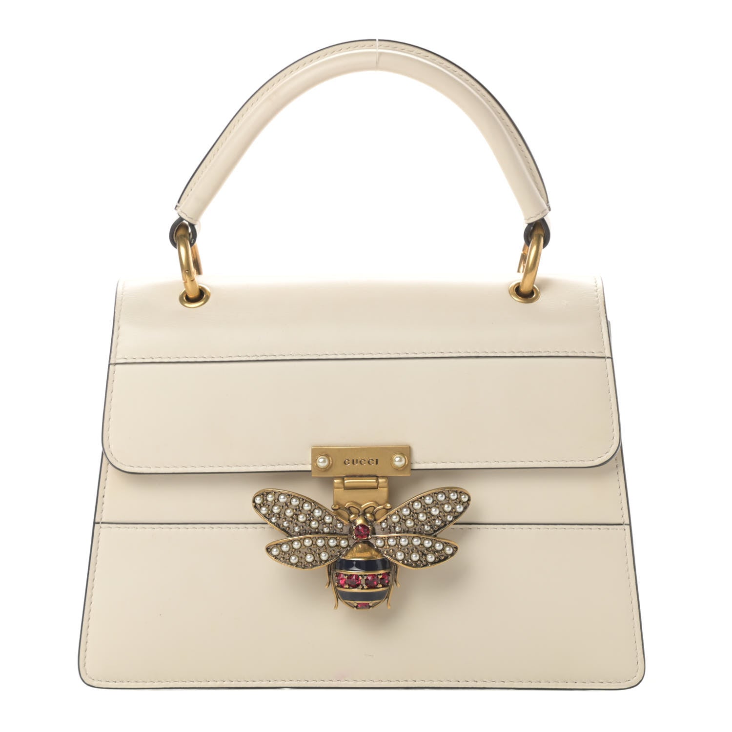 Gucci Calfskin Small Queen Margaret Top Handle Bag Mystic White 1 of 13
