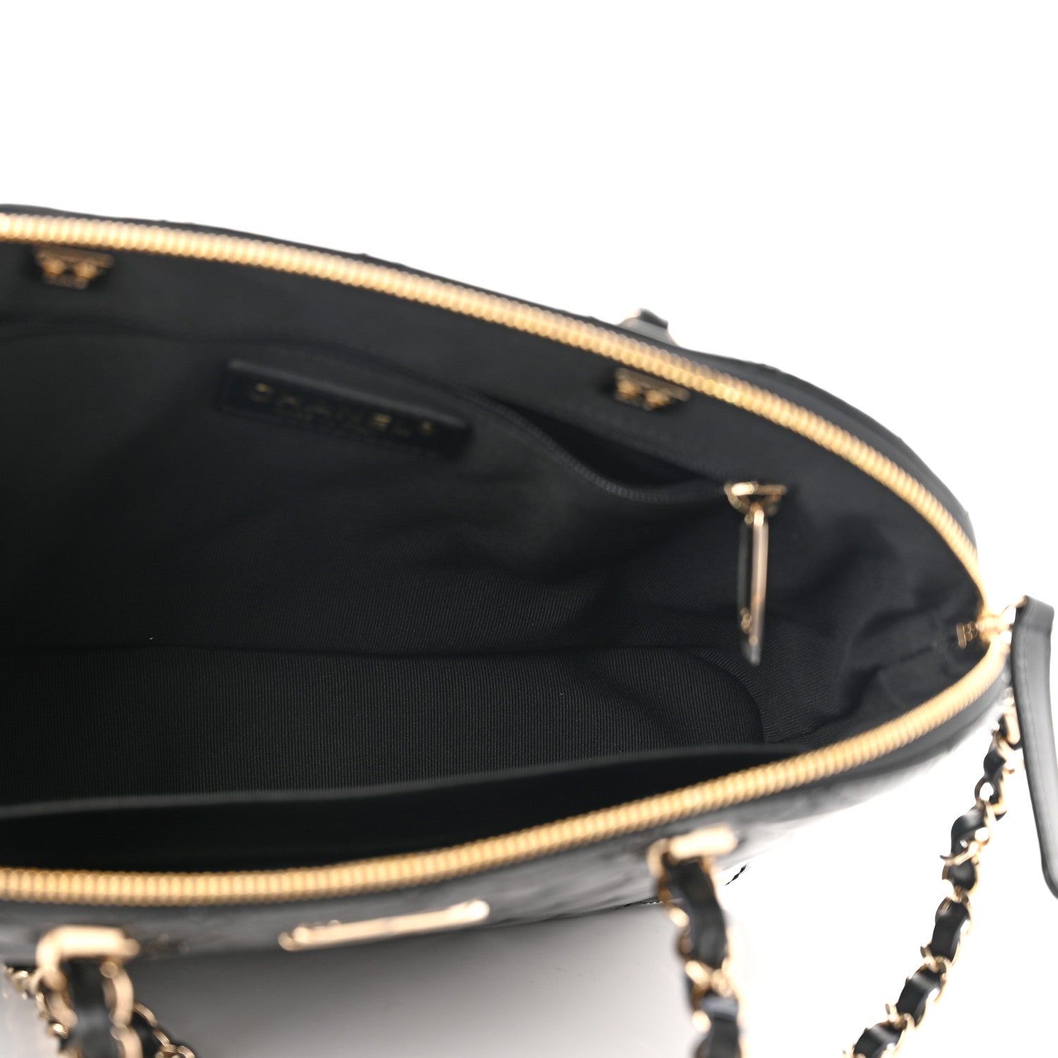Chanel Patent Quilted Shiny Coco Small Shopping Bag Black 5 of 11
