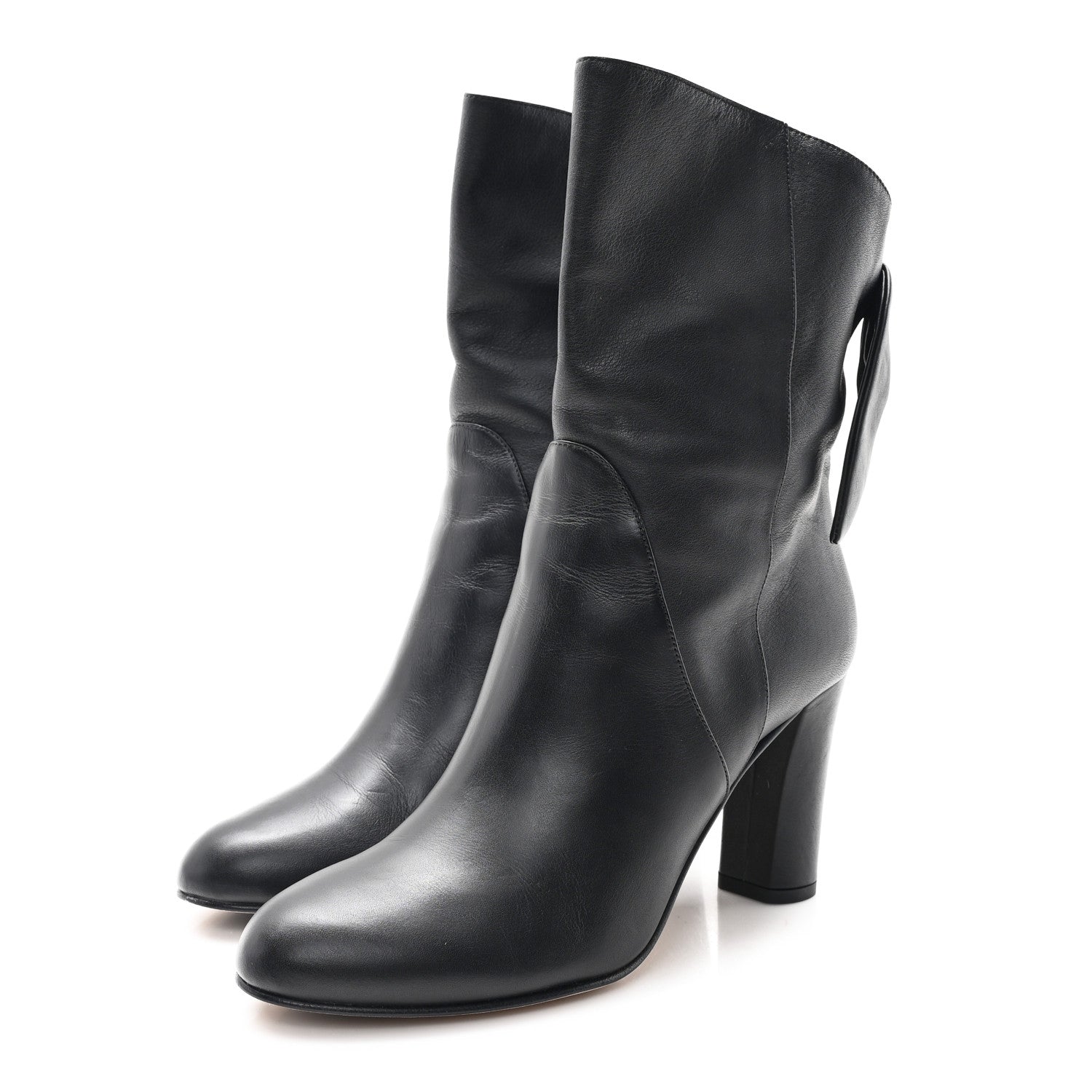 Jimmy Choo Smooth Calfskin Marlene 85 Boots 40 Black 4 of 9