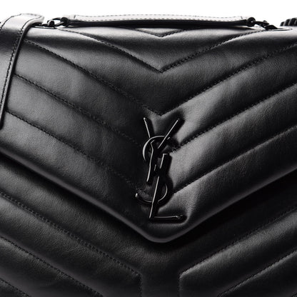 Saint Laurent Calfskin Y Quilted Monogram Medium Loulou Chain Satchel Black 11 of 11