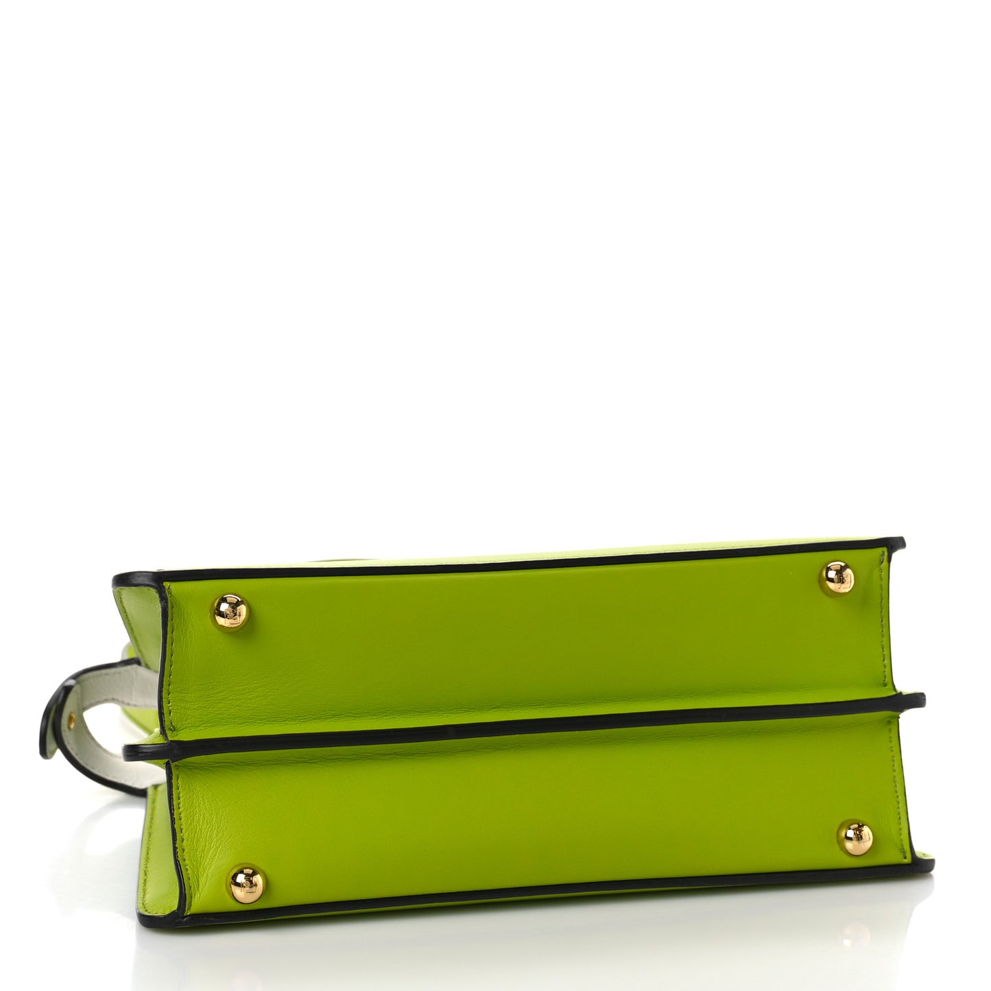 Vitello Seta Shiny Nappa Small Peekaboo I SEE U Satchel Wasabi White