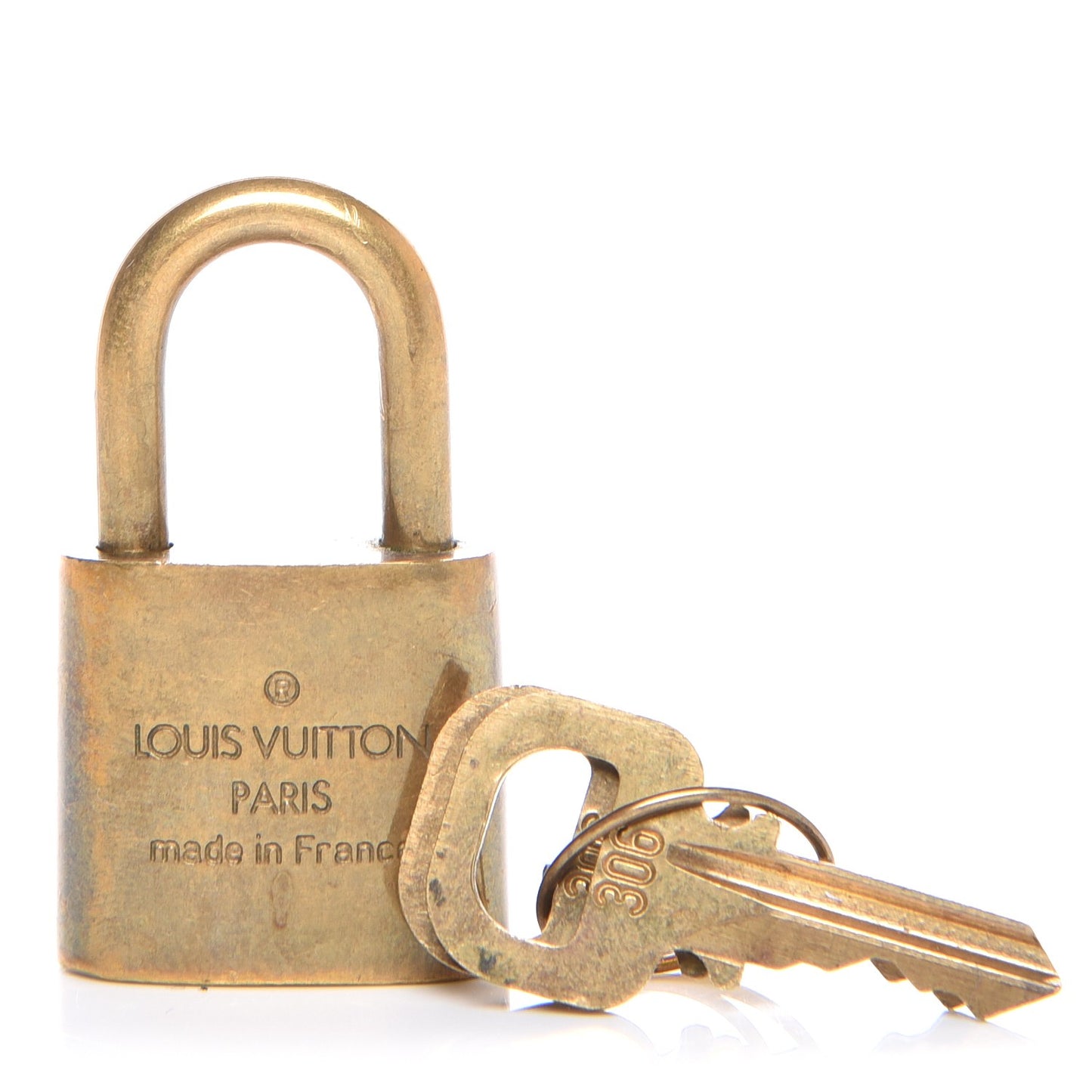 Brass Lock and 2 Keys Set #306