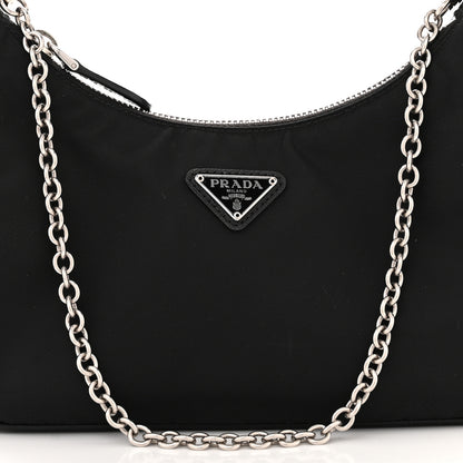 Prada Nylon Re-Edition 2005 Shoulder Bag Black 9 of 12