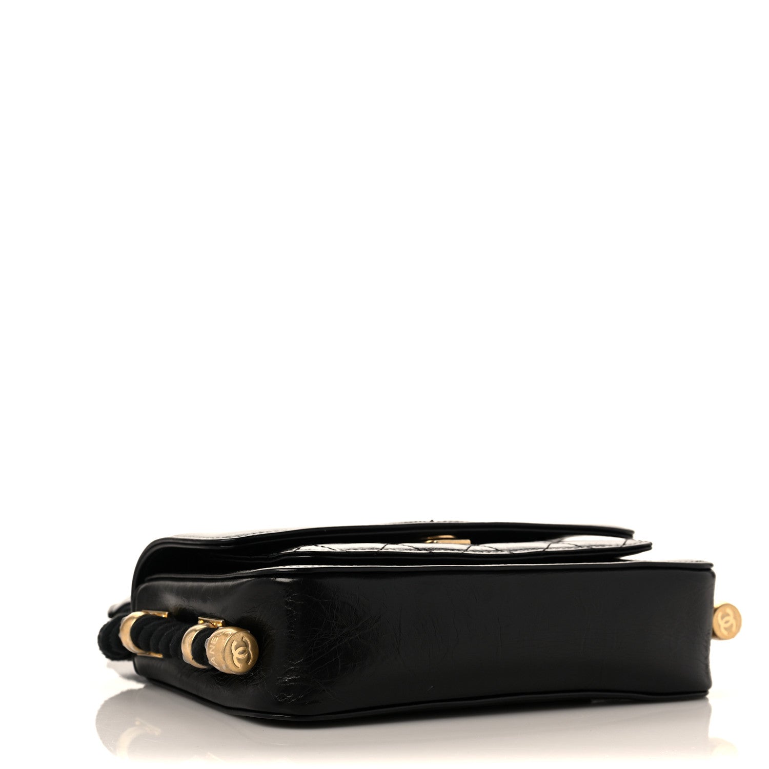 Chanel Crumpled Calfskin En Vogue Rope Flap Black 3 of 11