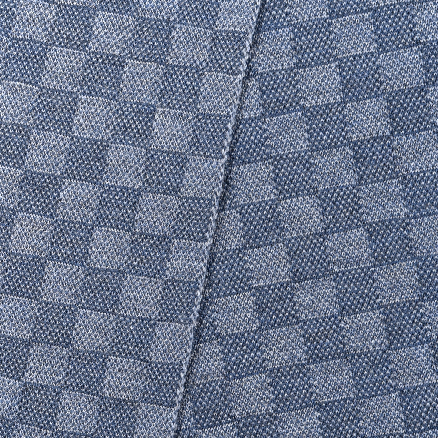 Wool Petit Damier Graphite Scarf Light Blue