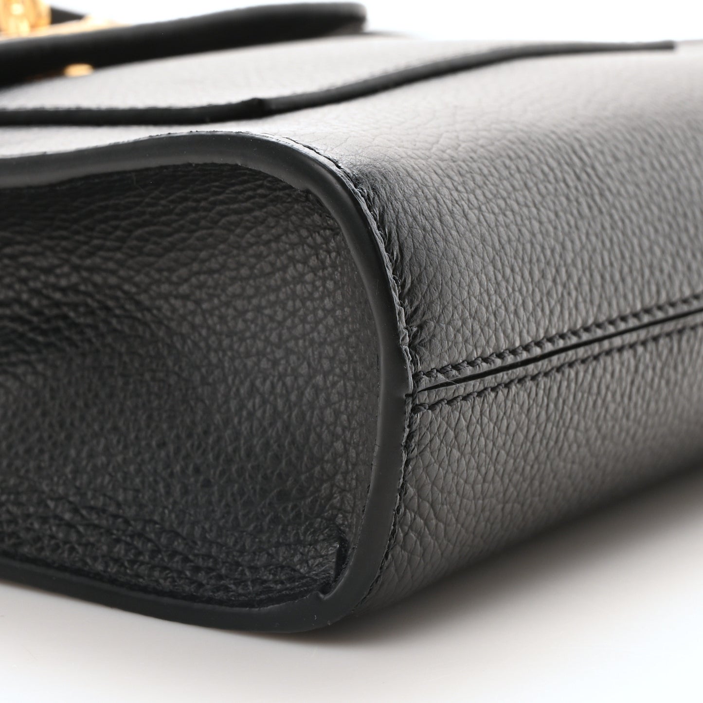 Natural Grain Calfskin Antony Messenger Crossbody Black