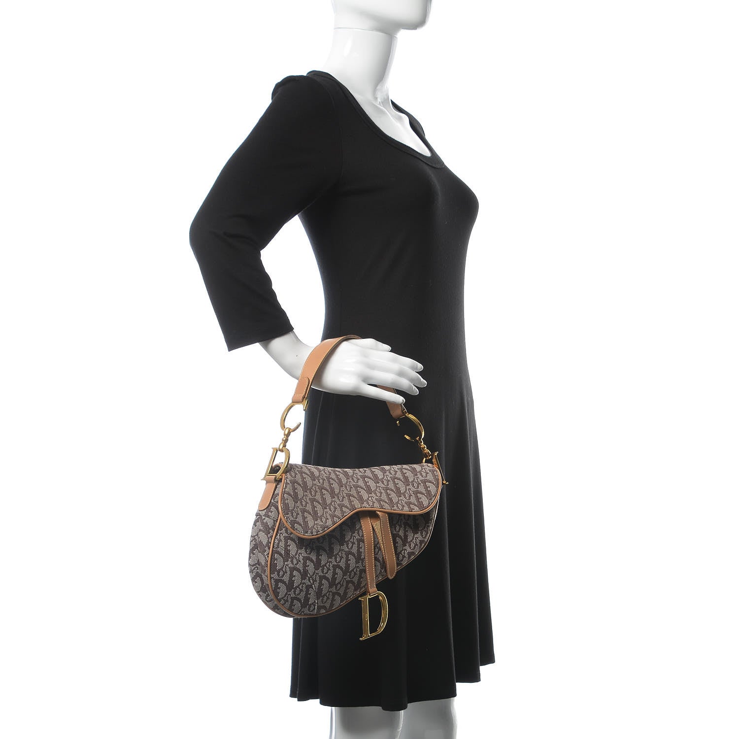 Christian Dior Monogram Saddle Bag Beige 2 of 7