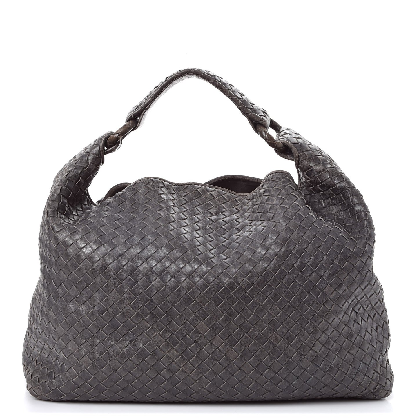 Nappa Intrecciato Sloane Hobo Ferro Gray