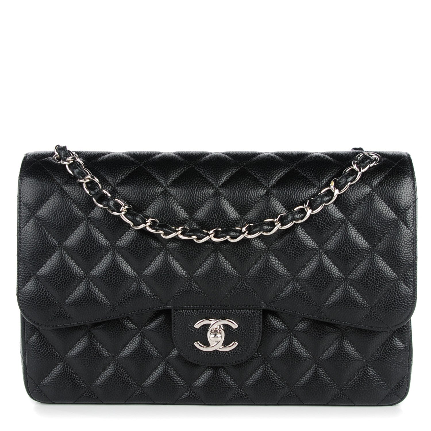 Chanel Caviar Quilted Jumbo Double Flap Black 1 of 9