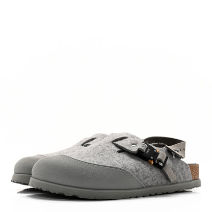 Christian Dior X BIRKENSTOCK Felted Wool Nubuck Calfskin Tokio Mule 41 Grey 4 of 7