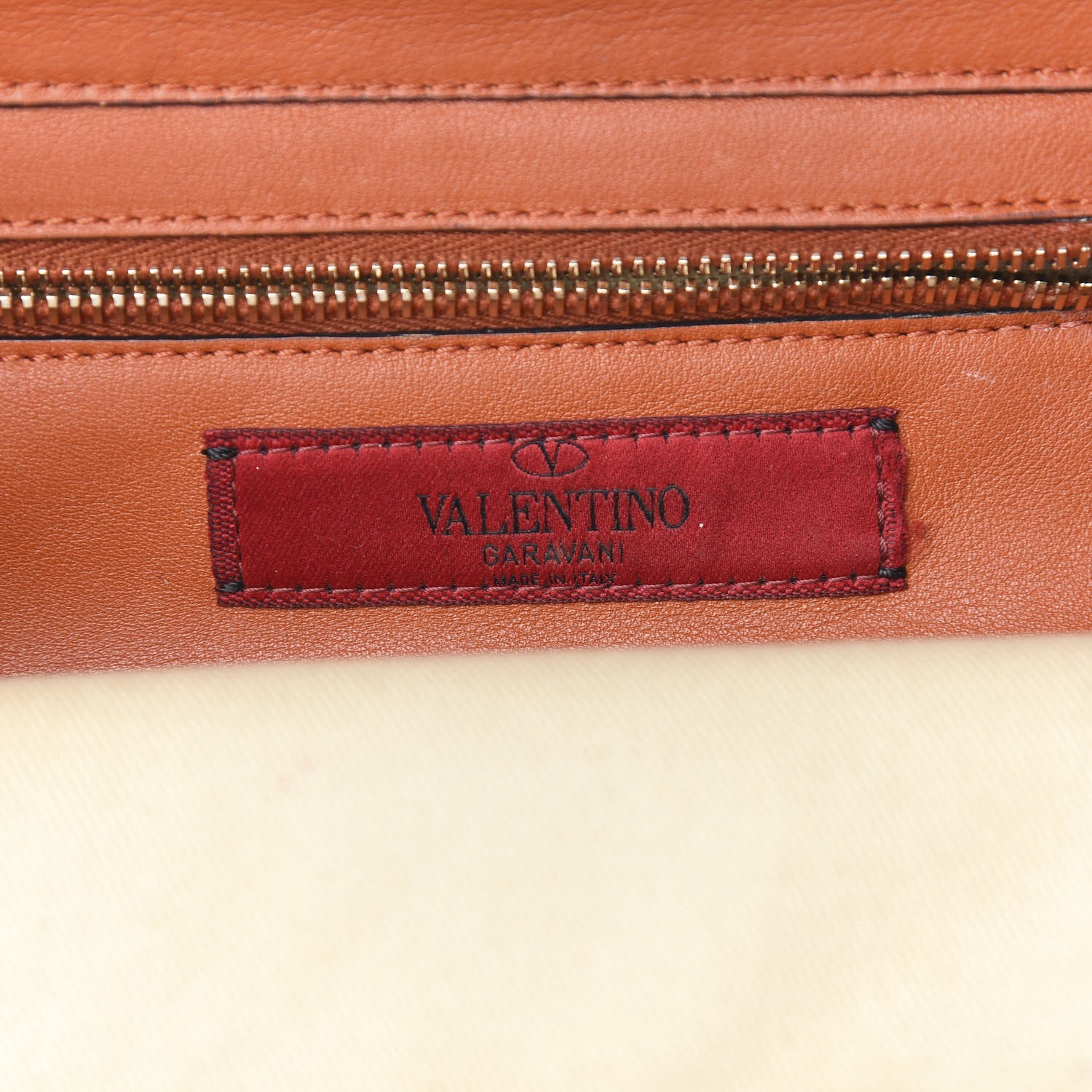 Valentino Garavani Vitello Small Rockstud Tote English Red 5 of 9