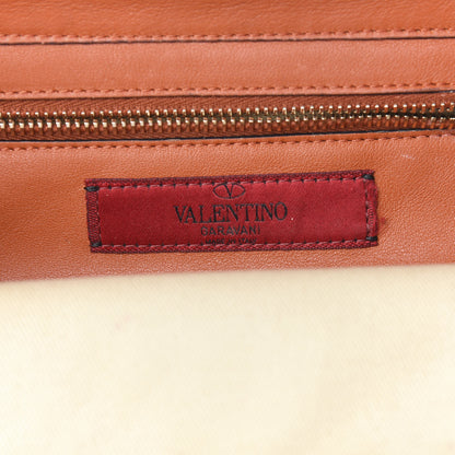 Valentino Garavani Vitello Small Rockstud Tote English Red 5 of 9