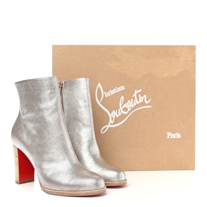 Christian Louboutin Kid Lame Washed Adox 85 Ankle Boots 36 Roche Grezzo Saponat 10 of 10