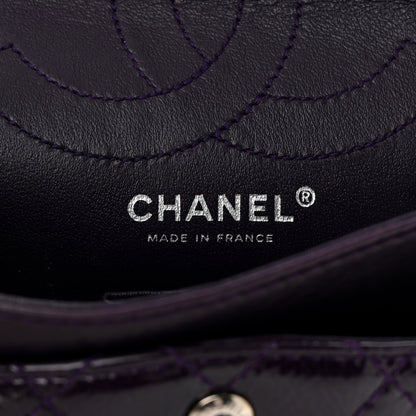 Chanel Distressed Patent Quilted 2.55 Reissue 225 Flap Purple 6 of 12