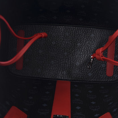 MCM Visetos Medium Liz Reversible Shopper Tote Black Red 16 of 19