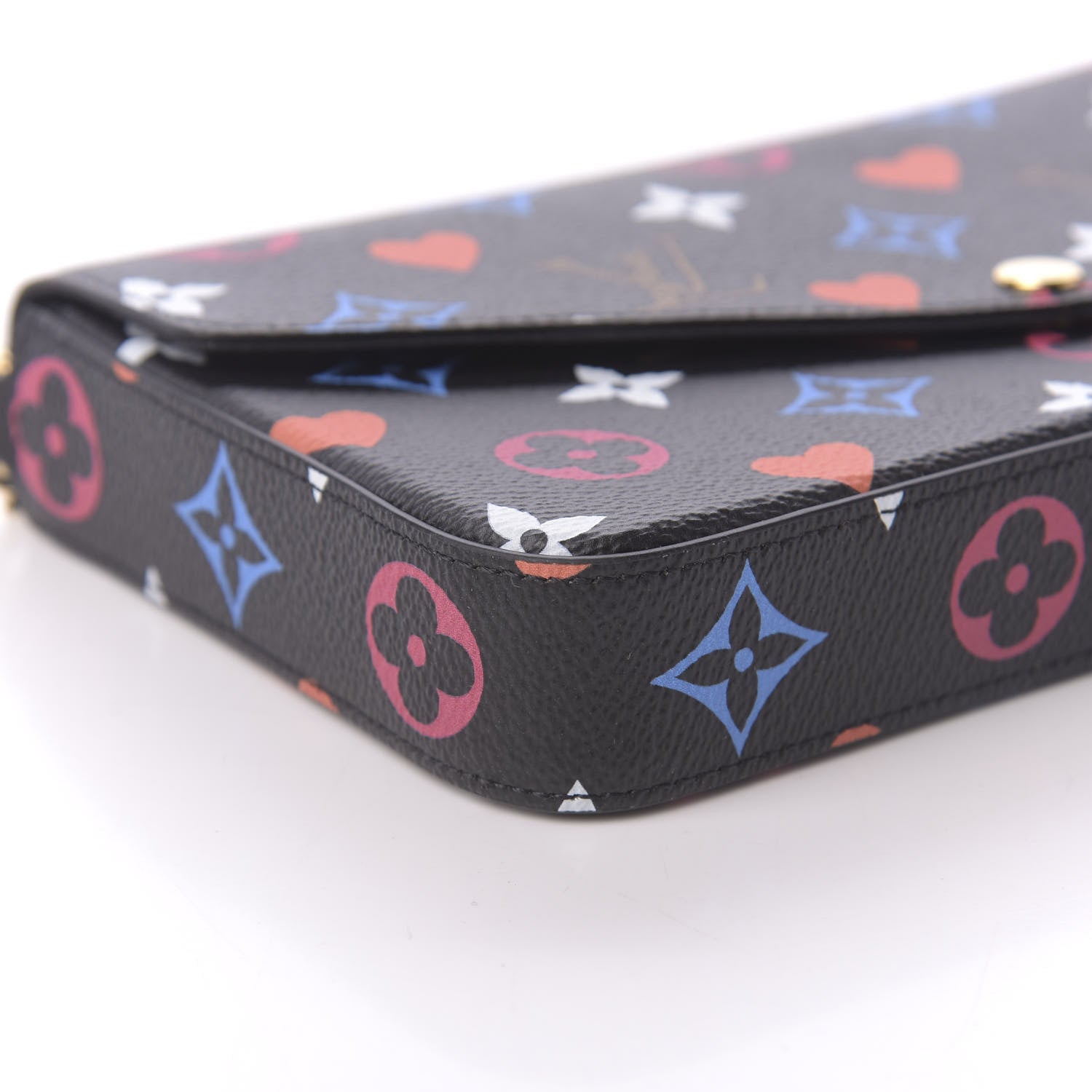 Louis Vuitton Game On Felicie Chain Wallet Black 6 of 10