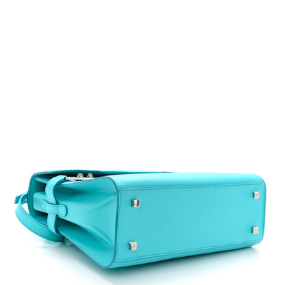 Delvaux Calfskin MM Tempete Satchel Turquoise 4 of 10