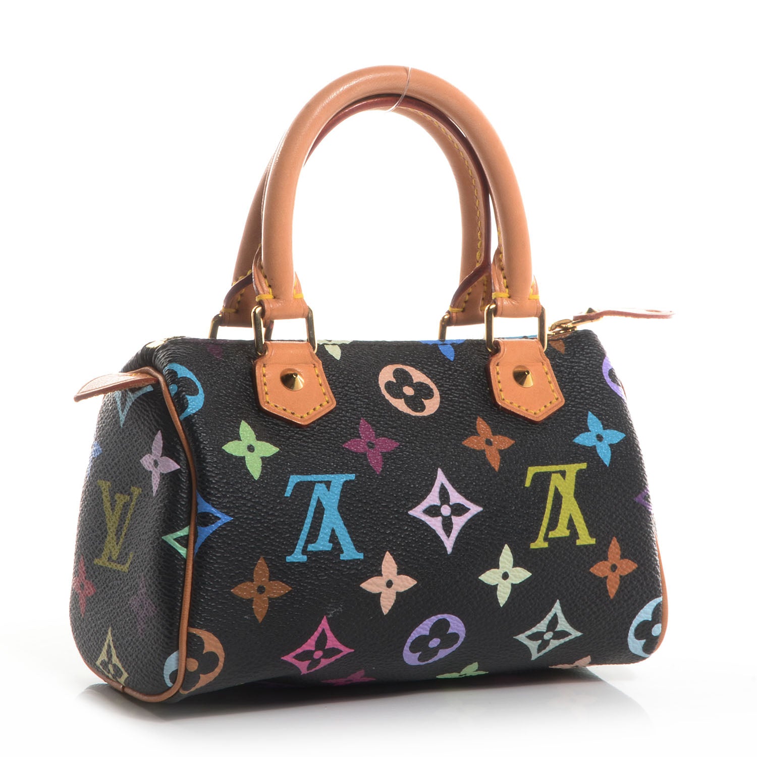Louis Vuitton Monogram Multicolor Mini Sac HL Speedy Black 3 of 7