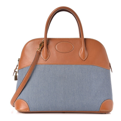 Hermes Veau Sikkim Denim Bolide 35 Gold 1 of 15