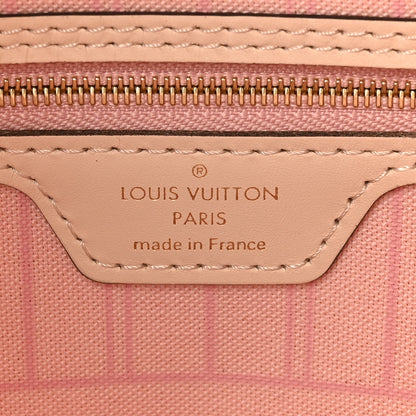 Louis Vuitton Damier Azur Braided Neverfull MM Pink 7 of 10