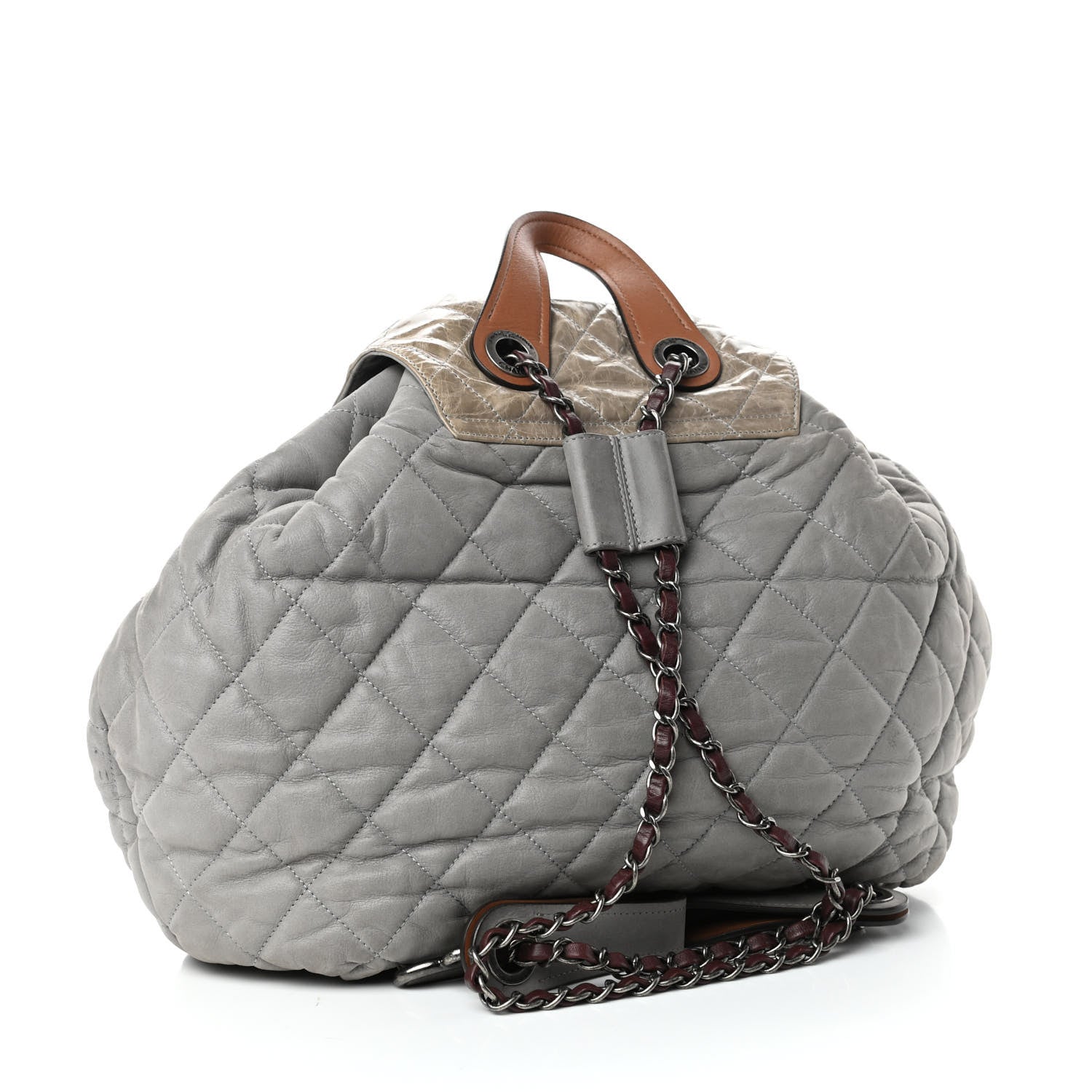 Chanel Iridescent Calfskin Quilted In The Mix Backpack Grey 3 of 10