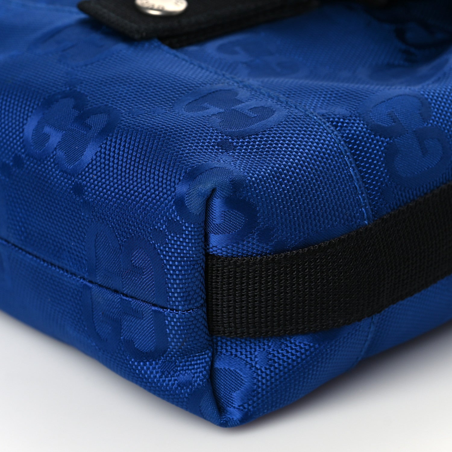 Gucci Econyl Nylon Monogram Off The Grid Messenger Bag Orient Blue Black 11 of 11