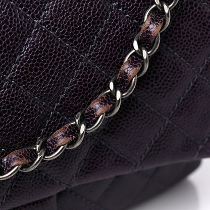Chanel Iridescent Caviar Quilted Small Chic Flap Dark Purple 9 of 10