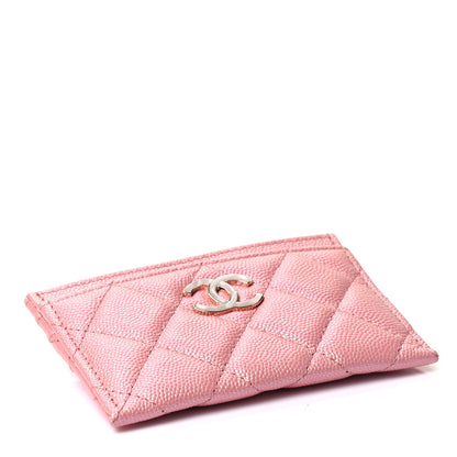 Chanel Iridescent Caviar Quilted Card Holder Rose Pink 3 of 4