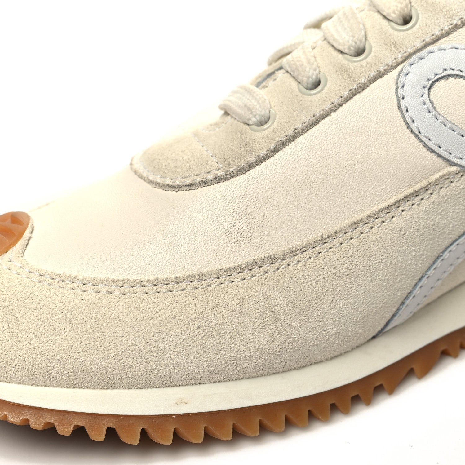 Loewe Fabric Suede Flow Retro Runner Sneakers 38 White 9 of 10