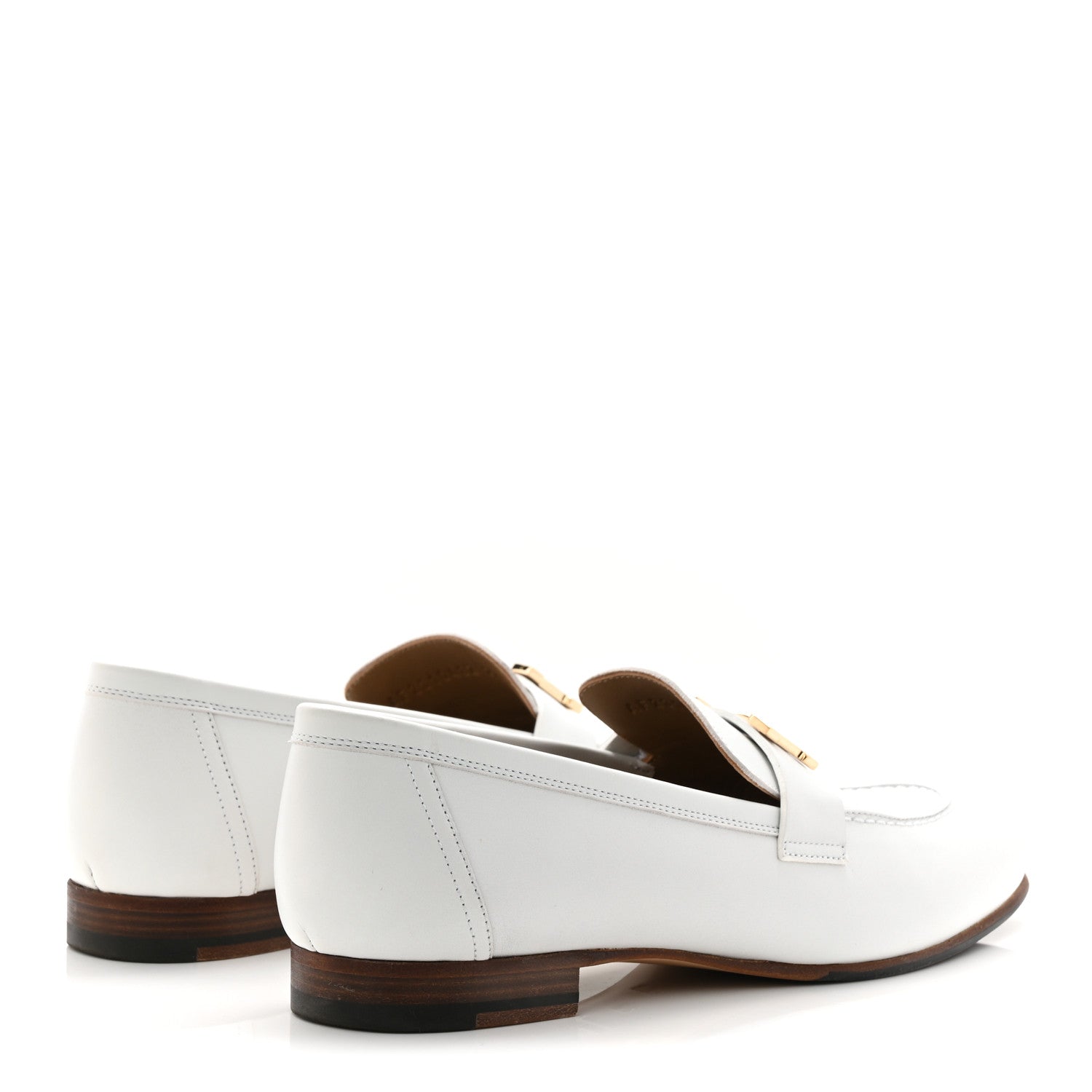 Hermes Calfskin Womens Paris Loafers 39 White 5 of 10