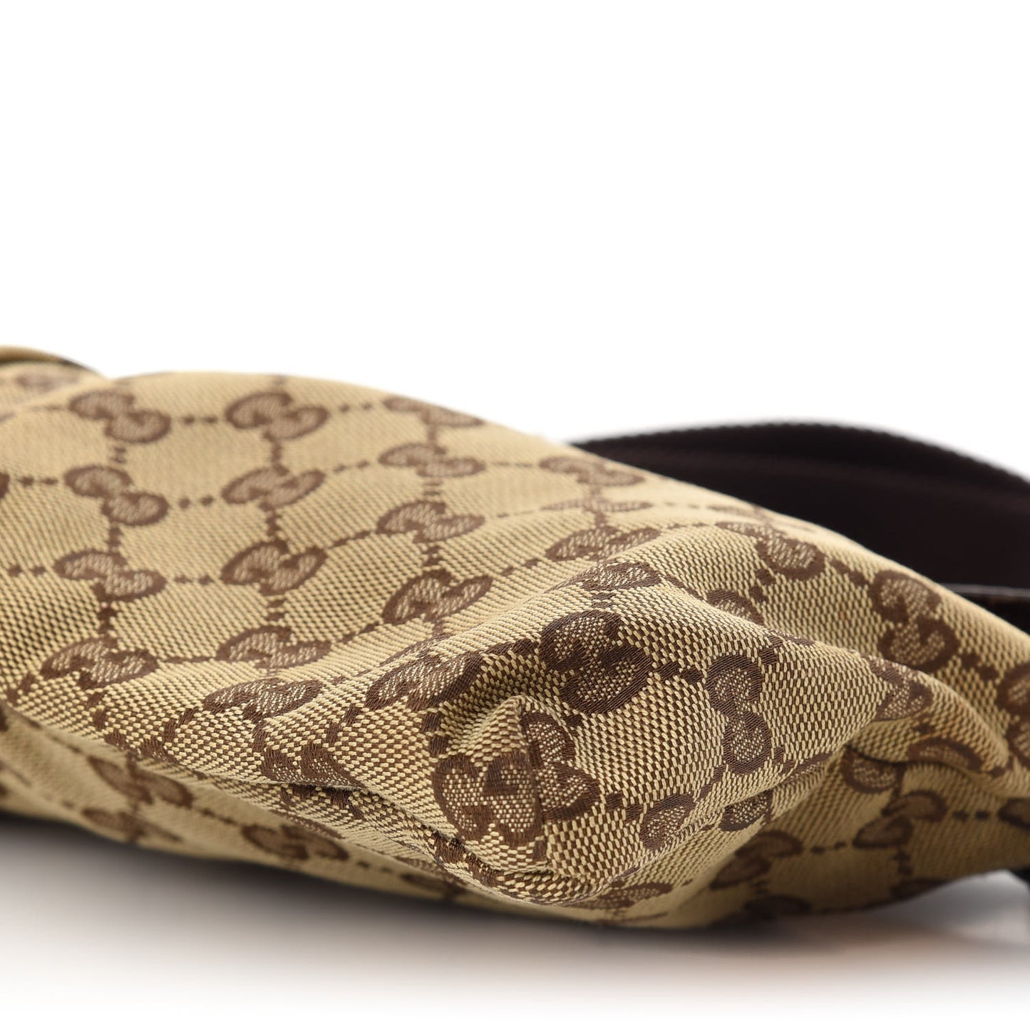 GG Monogram Double Pocket Belt Bag Dark Brown