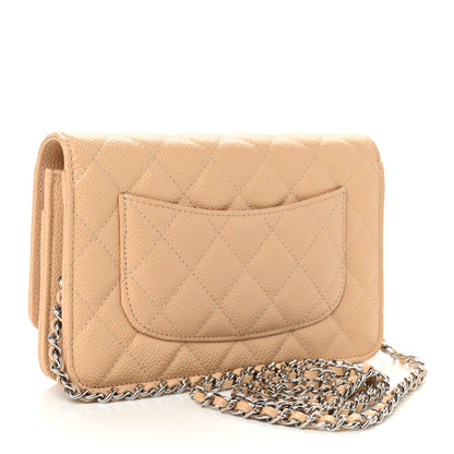 Chanel Caviar Quilted Wallet On Chain WOC Beige 3 of 10
