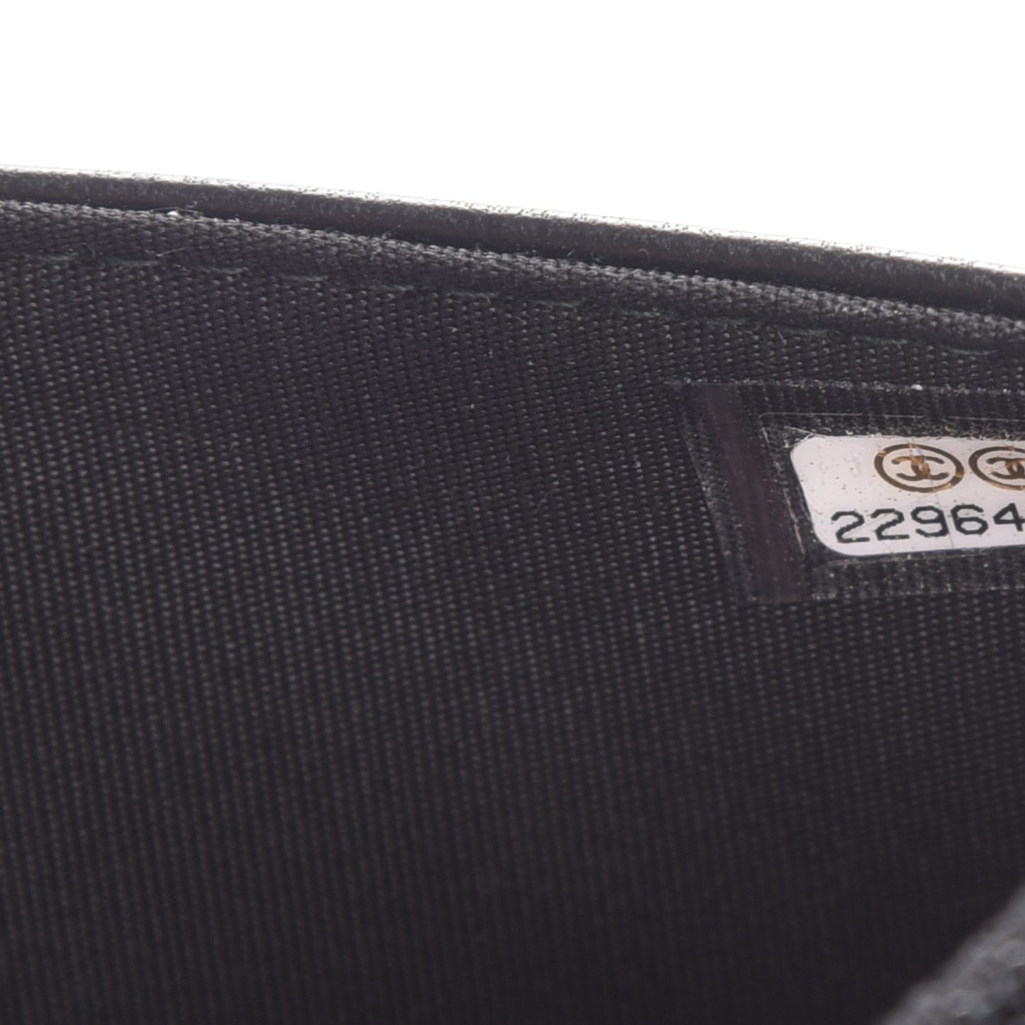 Calfskin Strass Boy Wallet On Chain WOC Black