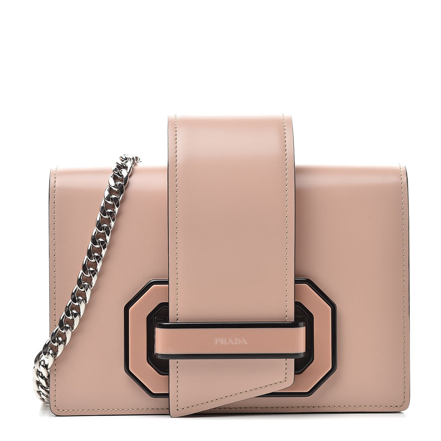 Spazzolato Soft Calfskin Plex Ribbon Bag Pesco