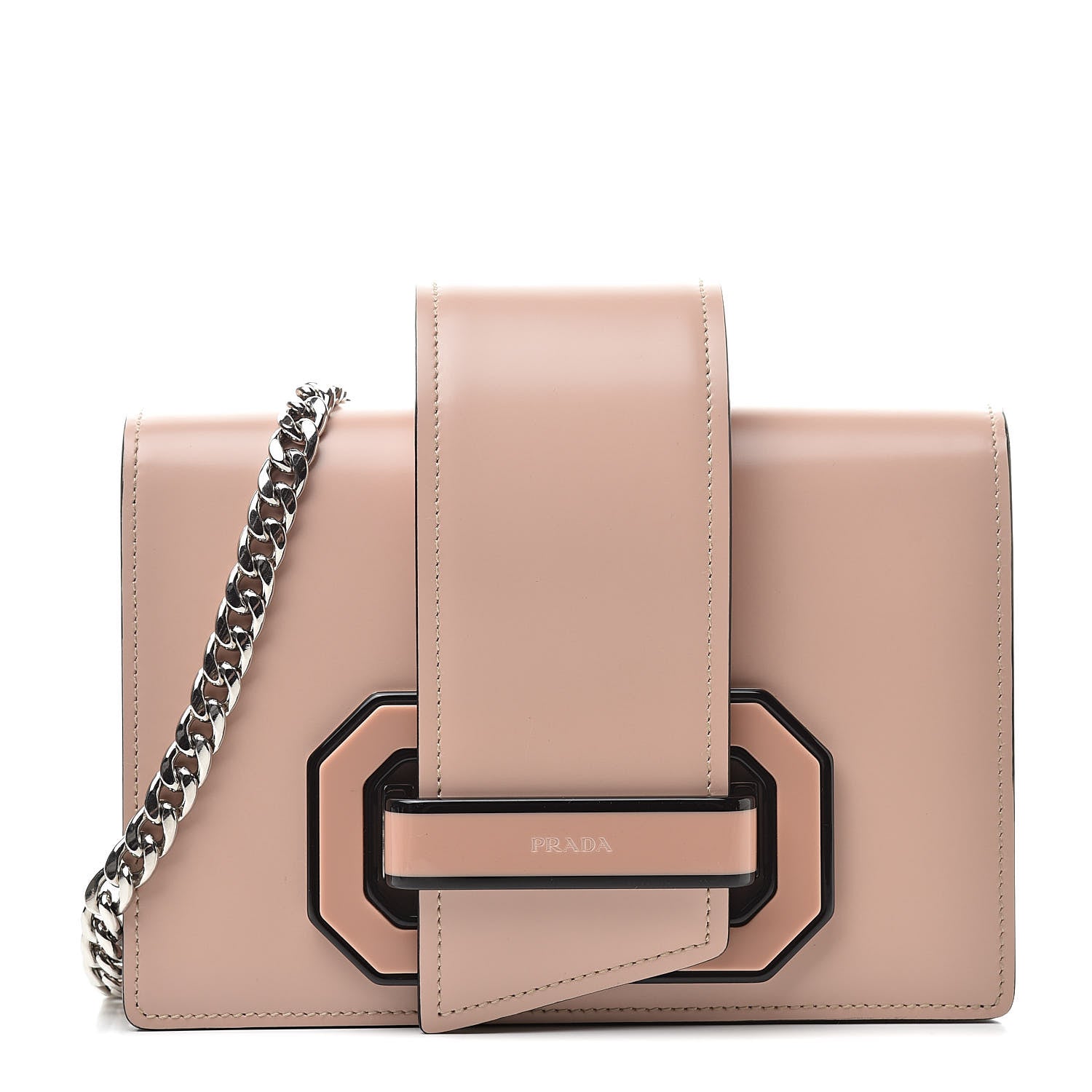 Prada Spazzolato Soft Calfskin Plex Ribbon Bag Pesco 1 of 11