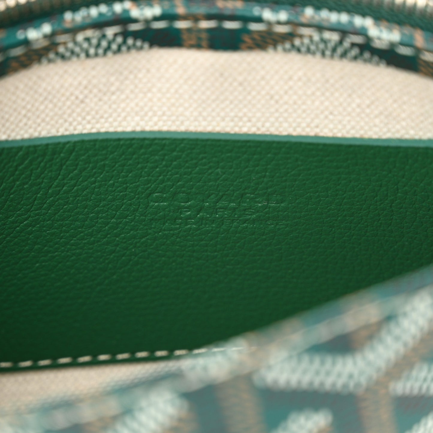 Goyardine Plumet Wallet Clutch Green