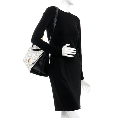 Celine Whipsnake Calfskin Medium Trapeze Black White 2 of 8