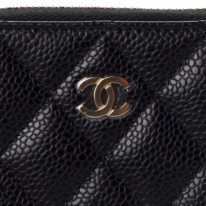 Chanel Caviar Quilted Zip Coin Purse Black 8 of 9