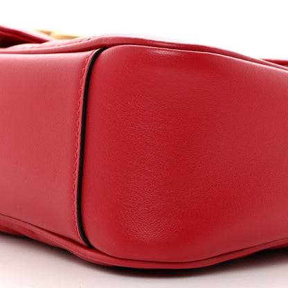Gucci Calfskin Matelasse Small GG Marmont Shoulder Bag Hibiscus Red 10 of 10