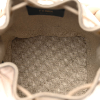 Fendi Canvas Nappa F is Fendi FF Embroidered Mini Mon Tresor Bucket Bag Grezzo White Nuvola 6 of 9