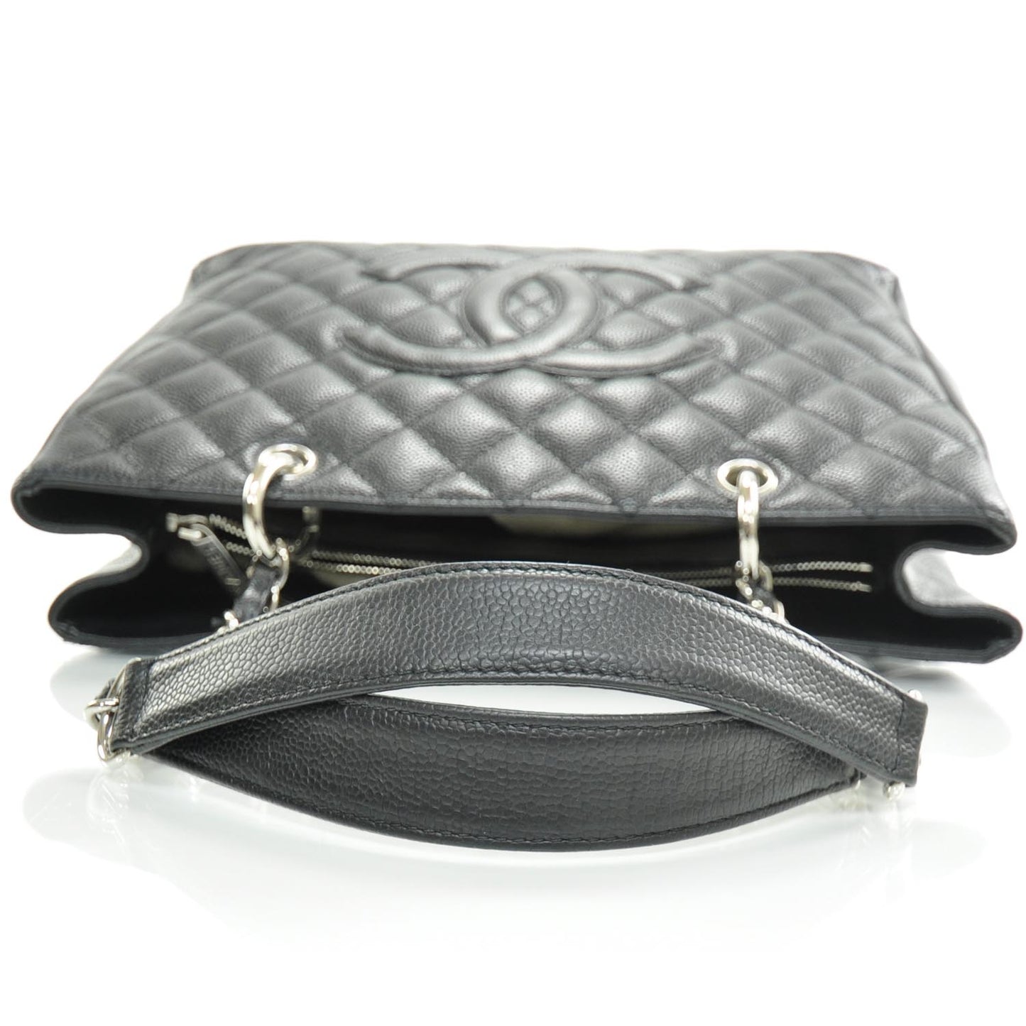 Caviar Quilted Grand Shopping Tote GST Black