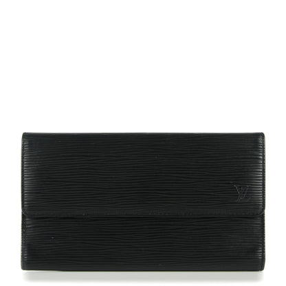 Louis Vuitton Epi Porte Tresor International Wallet Black 1 of 7