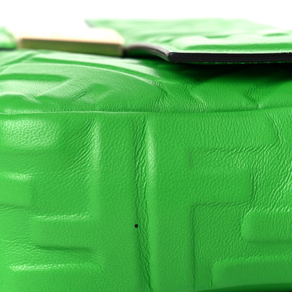 Fendi Nappa FF 1974 Embossed Baguette Tomatillo 8 of 10