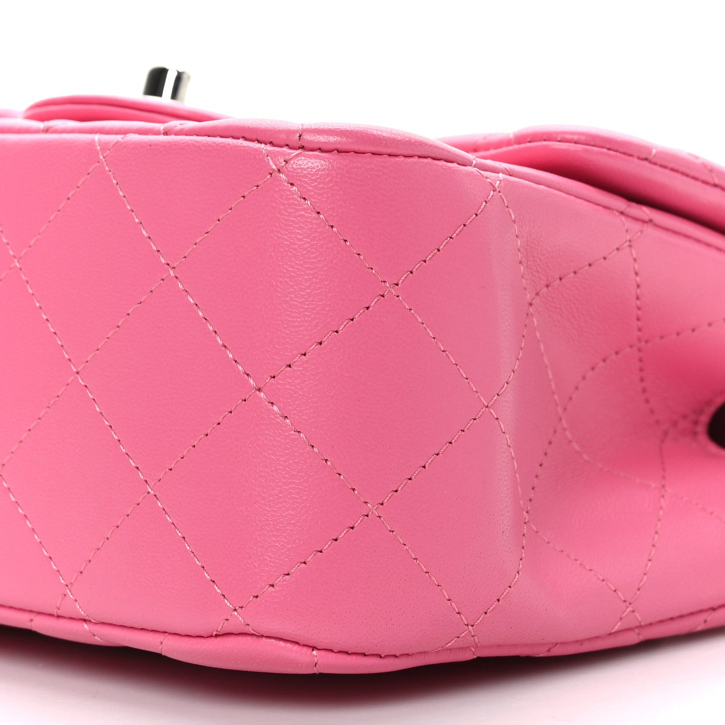 Lambskin Quilted Mini Square Flap Pink