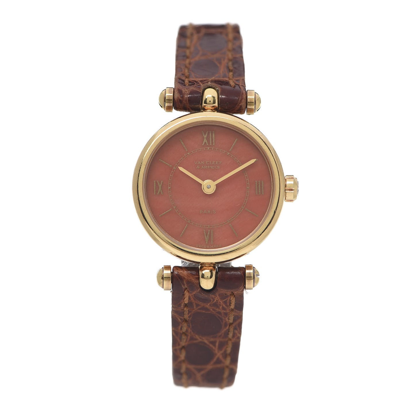 18K Yellow Gold Alligator Coral 21mm Classic Quartz Watch