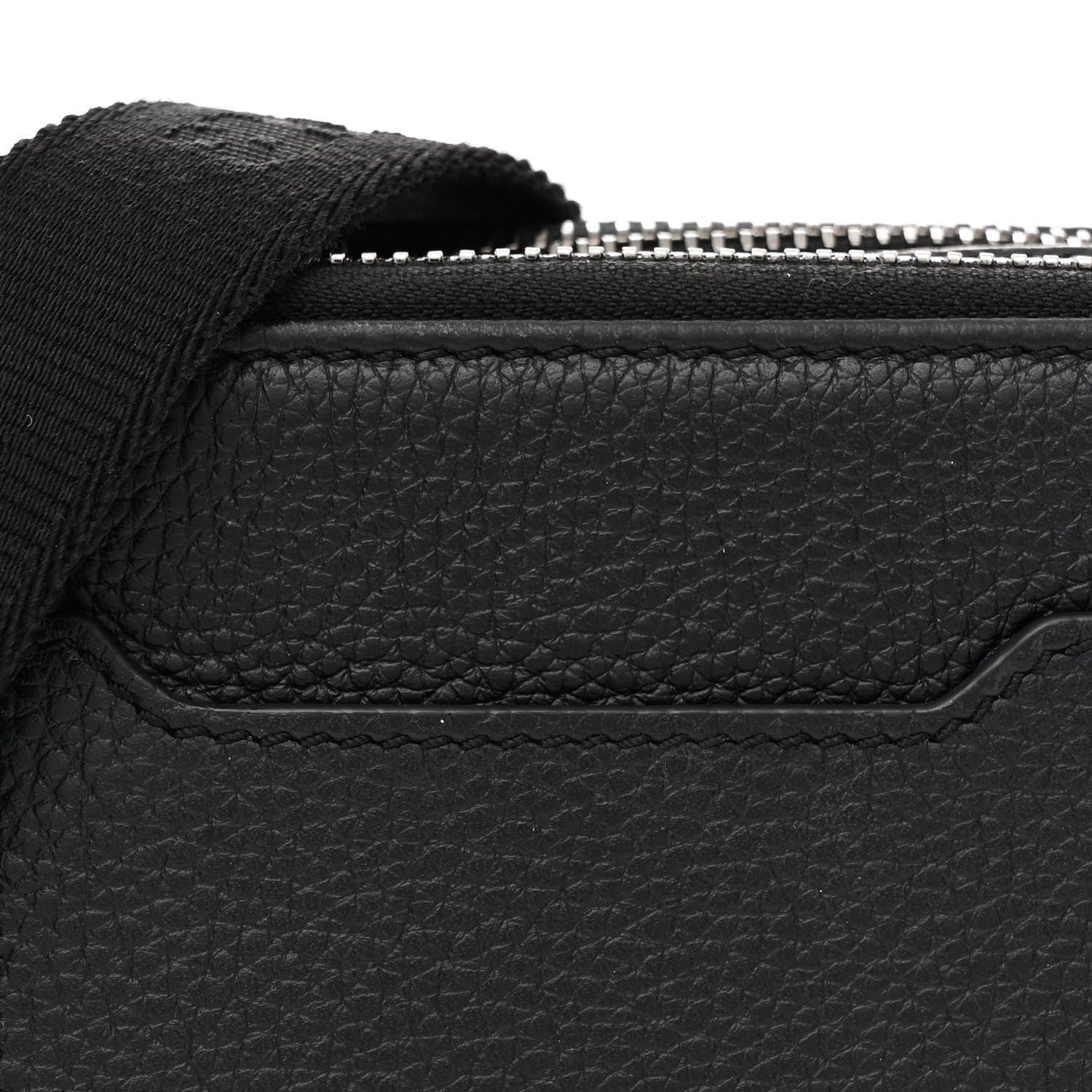 Christian Dior Grained Calfskin Double Zip Crossbody Black 10 of 12