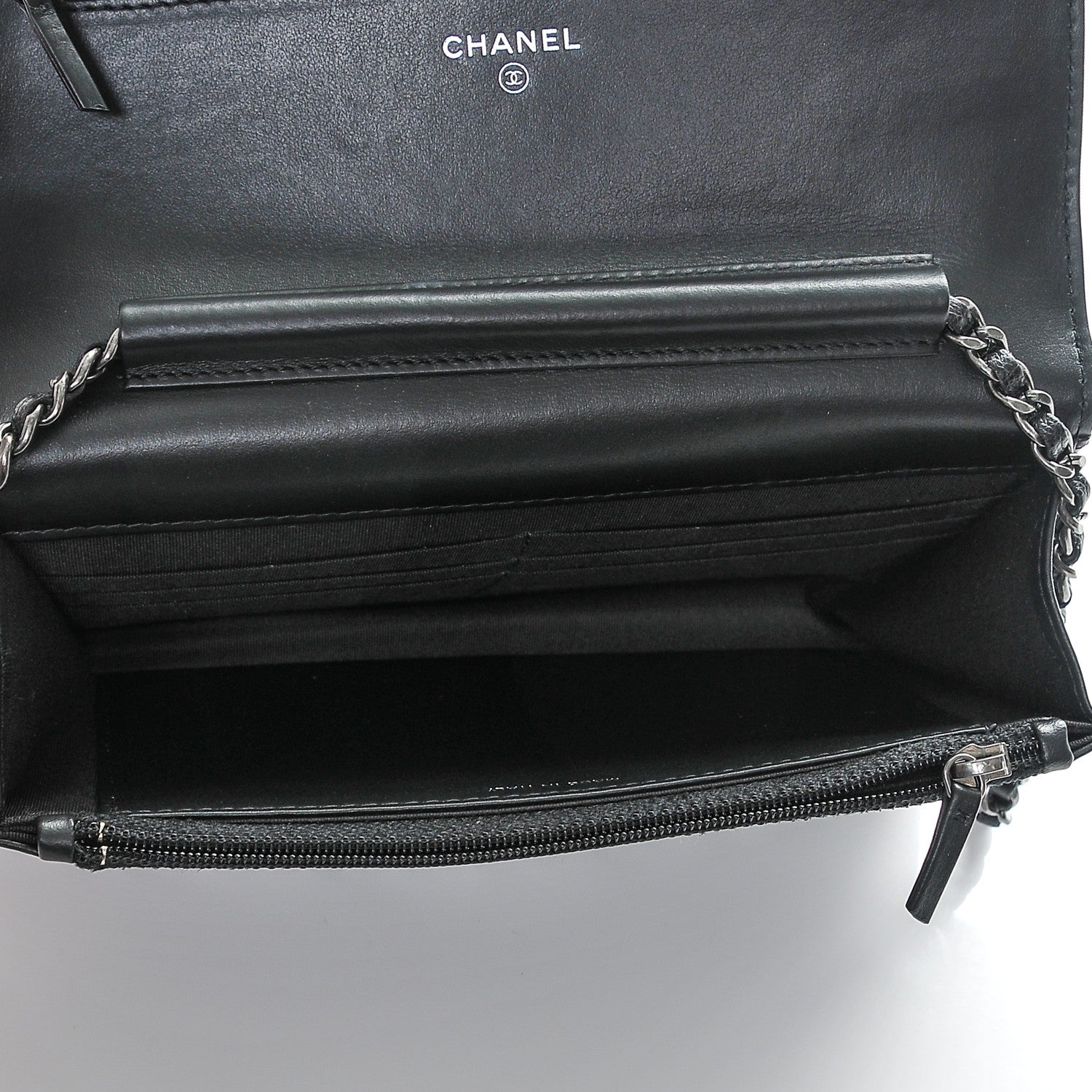 Chanel Calfskin Quilted Boy Wallet On Chain WOC Black 5 of 8