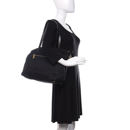 Prada Tessuto Nylon Saffiano Shopping Tote Black 2 of 10