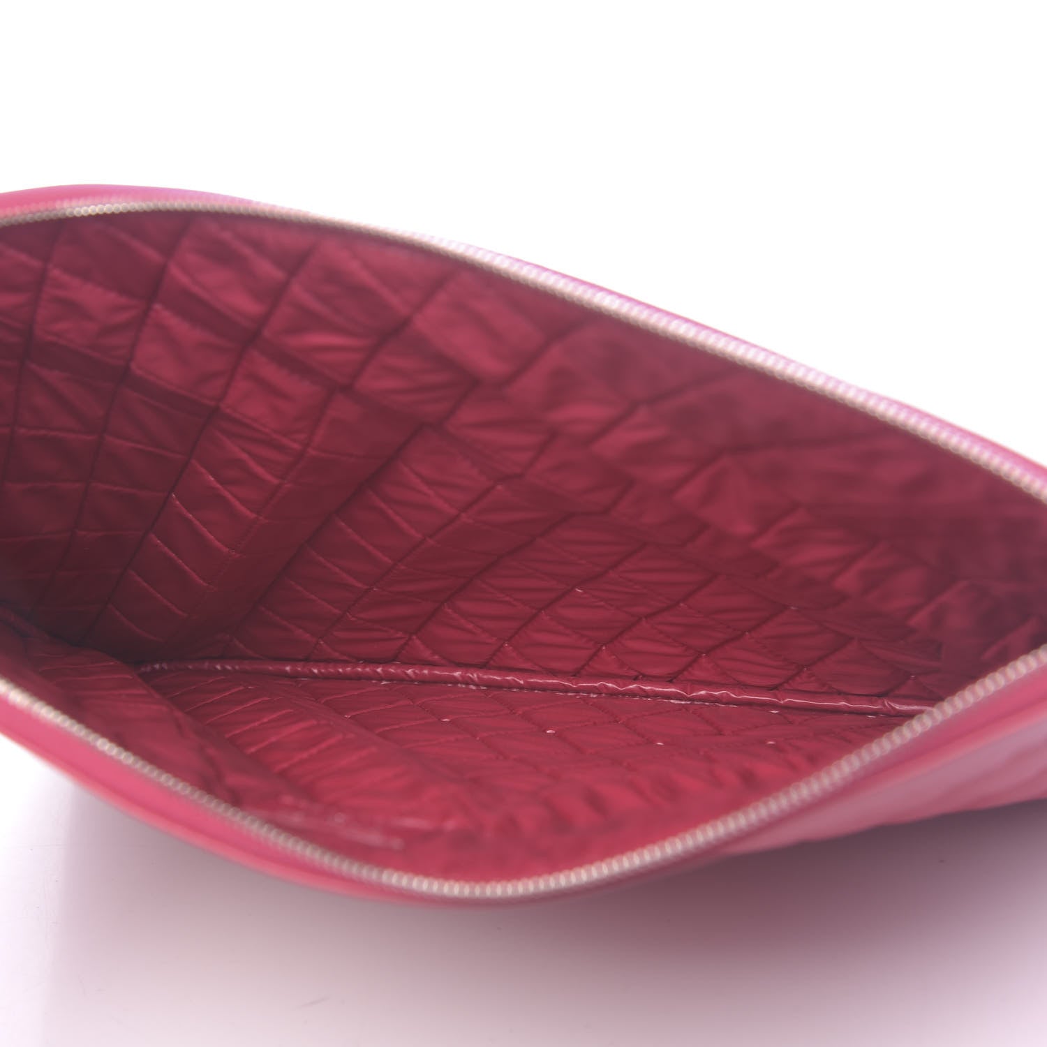 Chanel Lambskin Quilted Large Vintage Mademoiselle Cosmetic Case Red 5 of 9